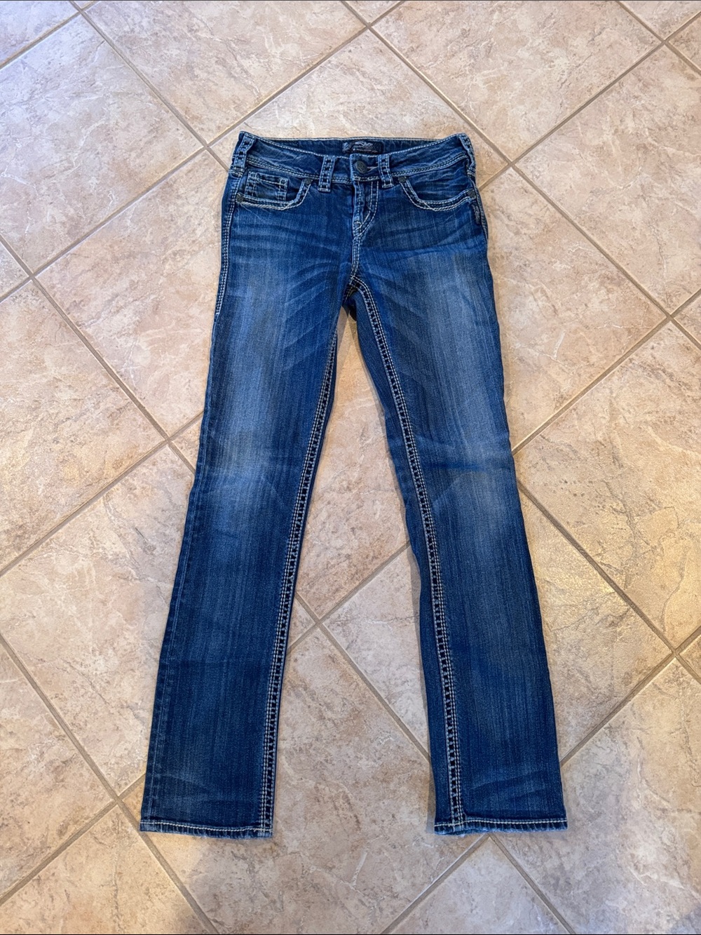 Silver Jeans Women's Dark Blue Straight Leg Jeans